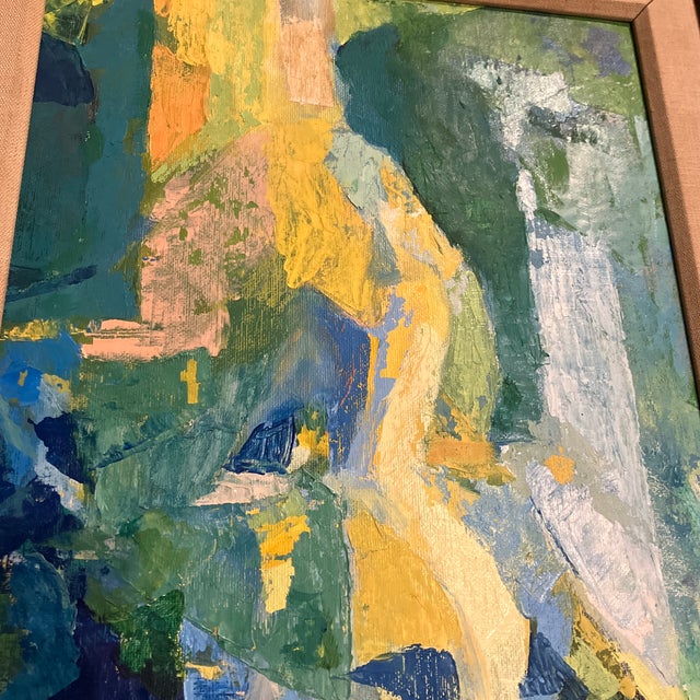 1970’s Original Abstract Painting Mid Century Modern Frame For Sale - Image 4 of 4