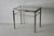 1970s Mid-Century Modern Chrome Faux Bamboo Glass Top Side Table For Sale - Image 9 of 14