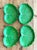Mid-Century Modern Vintage Glazed Ceramic Cabbage Leaf Plates - Set of 8 For Sale - Image 3 of 12