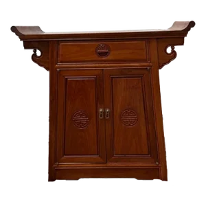 1970's Vintage Chinese Rosewood Ming Style Altar Table Cabinet