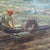 Early 19th Century Antique Italian Coastal Village Fishermen Oil Painting – Salvaged Canvas Fragment For Sale - Image 5 of 12