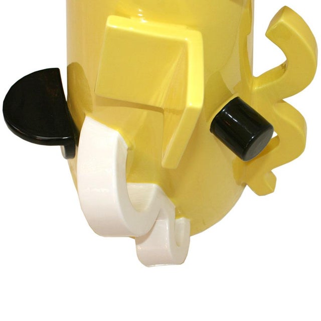 Vase ''A'' made in enameled pottery, designed by Alessandro Mendini and edited by Superego. Signed and numbered 22/99 at...