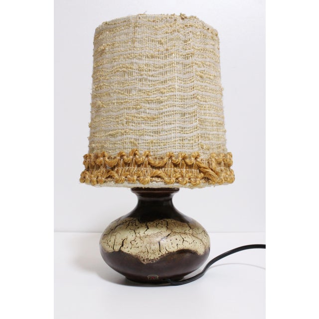 Brown Vintage Ceramic Lamp in Fat Lava by Pan, 1960 For Sale - Image 8 of 8