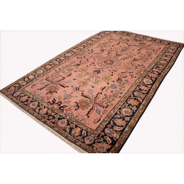 Maroon Antique Middle Eastern Hand-Knotted Sarough Rug For Sale - Image 8 of 10