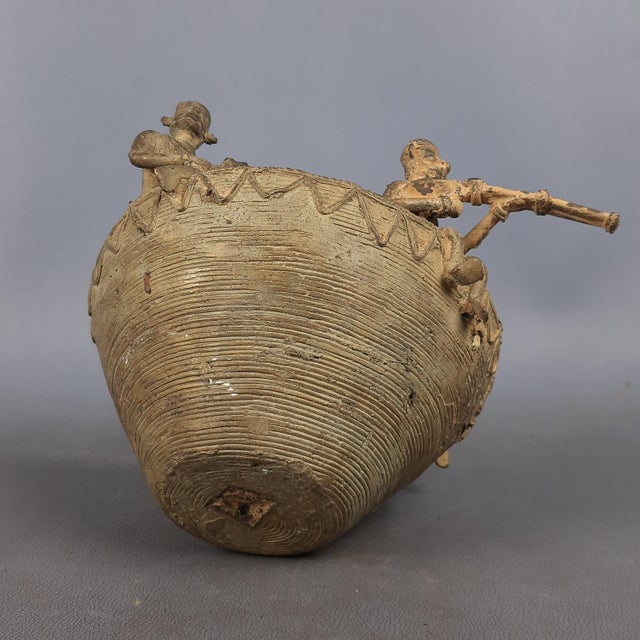 African Bronze Boat Sculpture, Early 1900s For Sale - Image 10 of 13