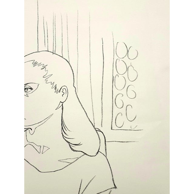 Early 21st Century Jean Cocteau, Young Girl, Lithograph, 1956 For Sale - Image 5 of 9
