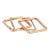 Set of 3 Square Stacking Rings Sz 6 1/2 14k Rose Gold Estate Fine Jewellery Bands For Sale