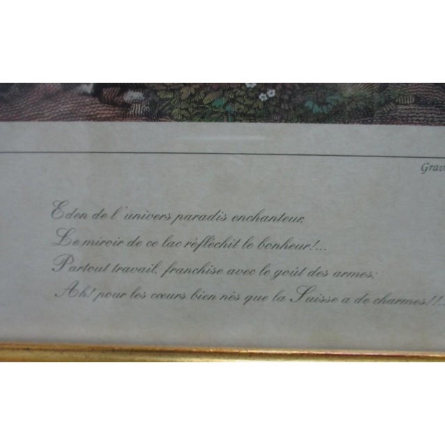 1980s Chelsea House Swiss Country Side Gold Framed Print Reproduction For Sale - Image 11 of 12