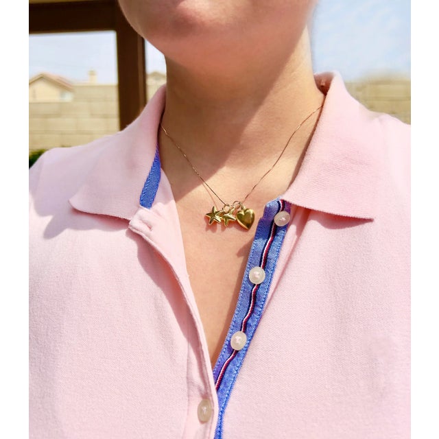 About This Charm: Add a vintage twist to your outfit with our Vintage Puffy Heart Charm. Crafted around the 1970s, this 9K...