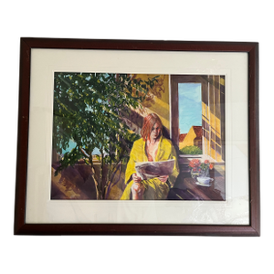 Watercolor by James Gleeson, Yellow Robe