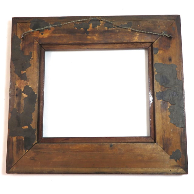 Antique Hand Carved & Inlaid Mahogany Picture Frame Chairish