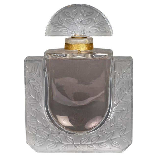 Glass Large Bottle of Perfume from Lalique For Sale - Image 7 of 7
