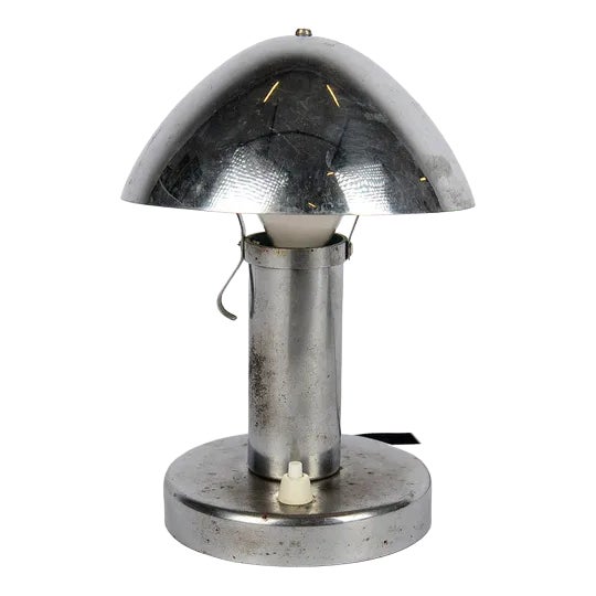Bauhaus Chromed Table Lamp, 1930s For Sale
