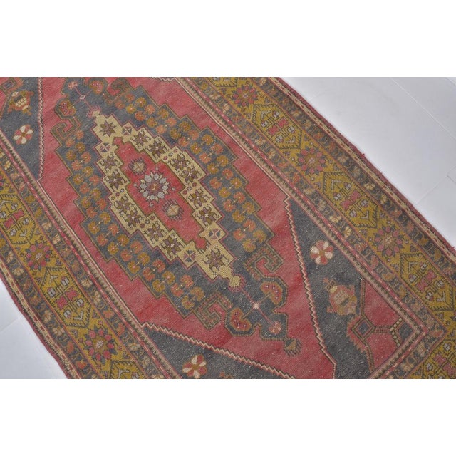 Oushak Handmade Wool Rug For Sale - Image 5 of 11
