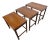 Mid-Century Danish Modern John Stuart Teak Nesting Tables - Set 3 For Sale