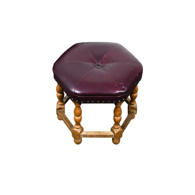 1950s Old School Tufted Leather Scandinavian Lounge Chair W Ottoman For Sale In New York - Image 6 of 15