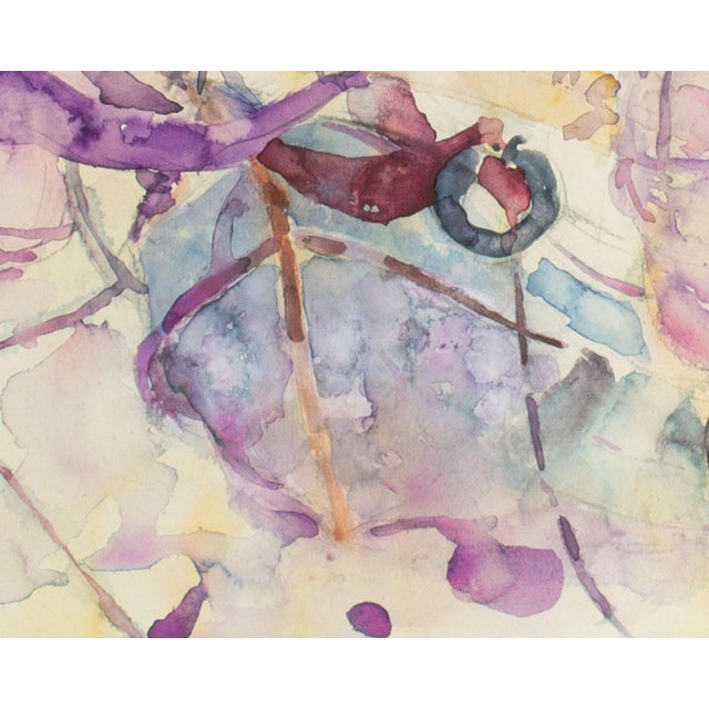 Late 20th Century “Fishing Boats in Kaohsiung” Watercolor Painting by Walter Sorge For Sale - Image 5 of 7