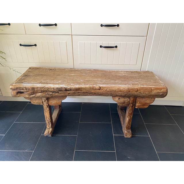 Vintage Chinese Wood Bench Chairish