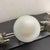 Italian 1930s Art Deco Marble, Soft Metal and Glass Italian Table Lamp For Sale - Image 3 of 11