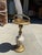 1950s Vintage Hollywood Regency Floral Porcelain & Brass Floor Ashtray Stand For Sale - Image 5 of 13