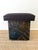 Black Vintage 1970s Paul Evans Brutal Patchwork Metal Ottoman Stool For Sale - Image 8 of 13