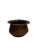 Rustic European Antique Hammered Round Copper Bowl With Handle For Sale - Image 3 of 7