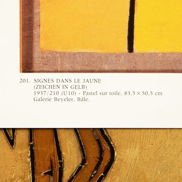 Paul Klee 1989 After Paul Klee "Sign in Yellow", Full-Color Print From France For Sale - Image 4 of 7