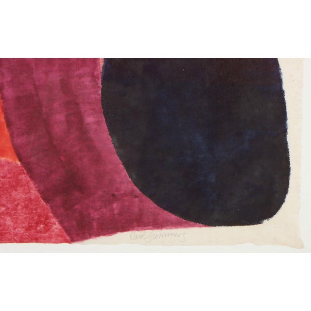 1970s 1970s Large 51" Original Signed Carol Summers “Rocky Mountains” Woodcut Print For Sale - Image 5 of 11