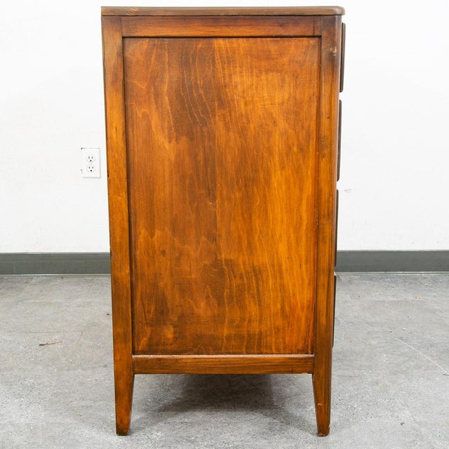 Karges Furniture Mid Century Danish Modern Highboy Dresser Walnut 4 Drawer MCM Vintage Karges 60s For Sale - Image 4 of 12