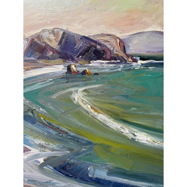 2000 - 2009 California Coastal Impressionism | Original Plein Air Oil Hartman For Sale - Image 5 of 9