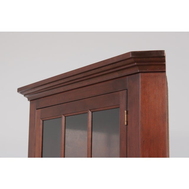 Brown Seely Custom Made Cherry Corner China Cabinet For Sale - Image 8 of 14