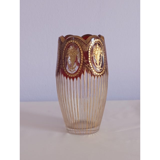 Bohemian Cut Glass Vase, 1920s For Sale - Image 16 of 18