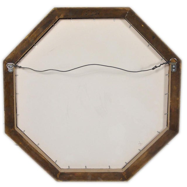Heydenryk Octagonal Gilt Wood Mirror For Sale - Image 4 of 4