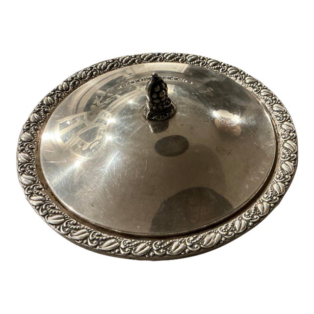 1920s Sterling and Crystal Covered Dish For Sale