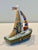Mid 18th Century Mid 18th Century Limoges Sailboat Trinket Box Hand Painted in Limoges, France For Sale - Image 5 of 12