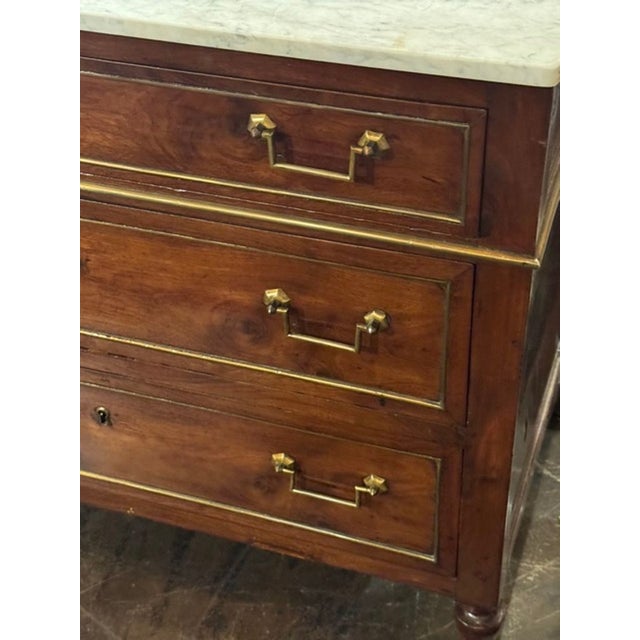 19th Century 19th C. French Directoire’ Mahogany Chest For Sale - Image 5 of 9