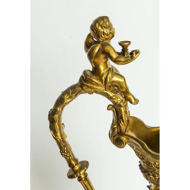 19th Century Renaissance Revival Gilt Bronze Table Lamp For Sale - Image 6 of 18