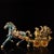Large Vintage Cloisonné Horse Pulling Treasure Cart - 15.7" Wide For Sale - Image 4 of 9