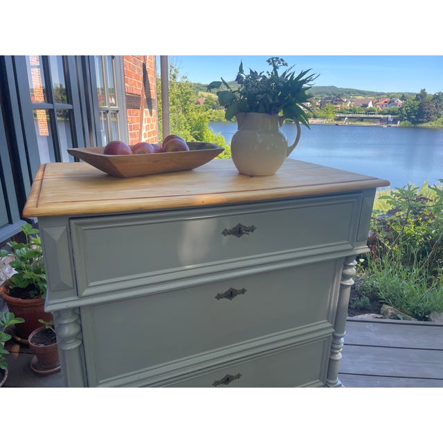 Gray Antique Chest of Drawers, 1890s For Sale - Image 8 of 18