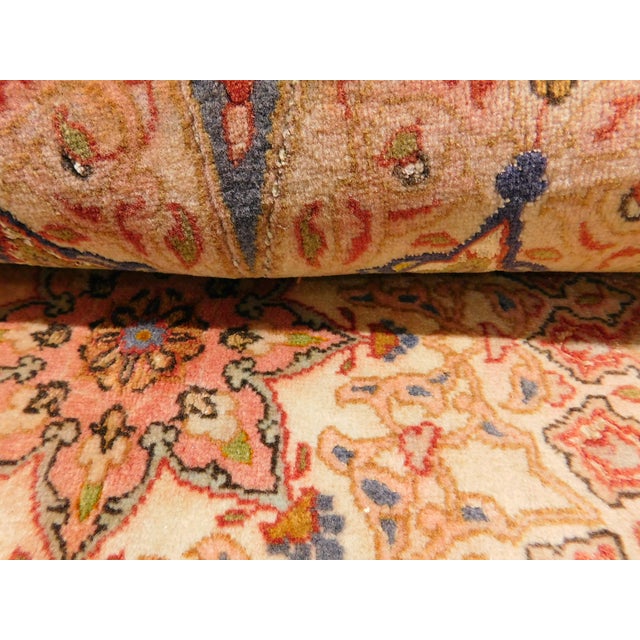 Rare Vintage Round Northwest Persian Tabriz Rug With Silk Highlights. 6'6"x 6'6" For Sale - Image 14 of 15