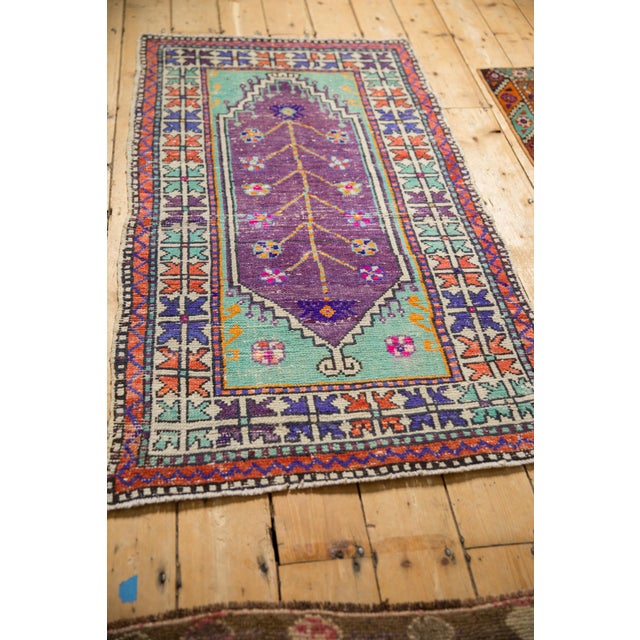 Vintage Distressed Oushak Rug Runner - 2'8" x 4'11" For Sale - Image 9 of 9