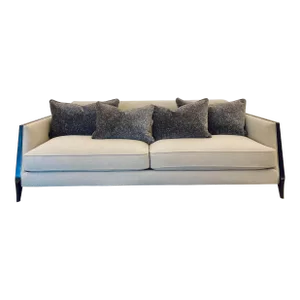 Caracole Modern Light Gray Linen Outline Sofa