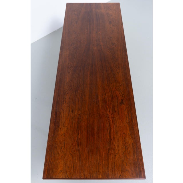 Danish Walnut and Cane Coffee Table No 214 by Anton Kildeberg, 1960s. Wonderful Scandinavian Mid-Century Modern coffee...