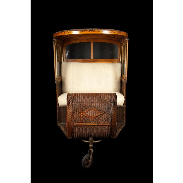 Wood Vintage Ocean Rolling Chair Co. Inc. Boardwalk Cart: A Timeless Seaside Treasure For Sale - Image 7 of 12