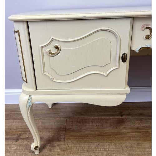 Sideboard Vintage French Shabby Chic Louis Style Carved Storage Cabinet Lot 4835 For Sale - Image 5 of 15