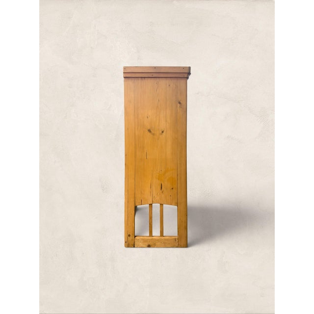 English Antique English Pine Glazed Hanging Kitchen Cupboard/Pie Safe With Cup Hooks, Circa 1890 For Sale - Image 3 of 6