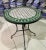 Metal Round Green Mosaic Table With Moroccan Decor Art For Sale - Image 7 of 7