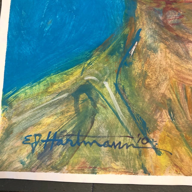 Original painting on paper signed bottom left 12 x 18 unframed