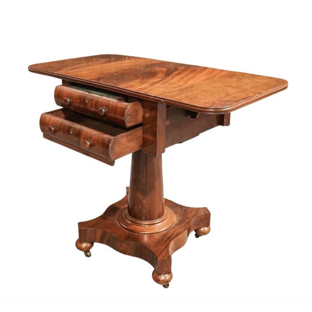 Late 19th Century 19th Cent. English Mahogany Drop Leaf Ladies Table For Sale - Image 5 of 8