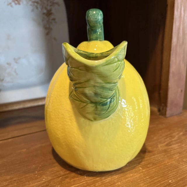 Arol Halden Vintage the Haldon Group Ceramic Lemon Pitcher For Sale - Image 4 of 5